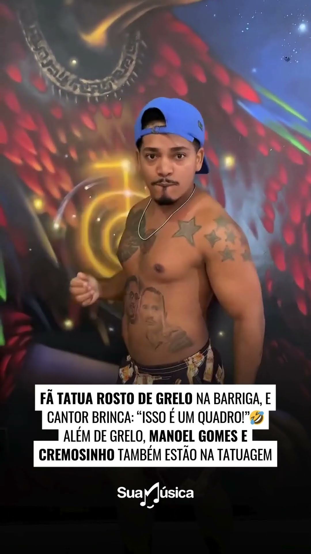 Conta aqui o que você faria pelo seu ídolo? ?? #Grelo #ManoelGomes #Cremosinho #tatuagemfã